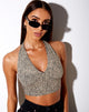 Image of Naya Crop Top in Mini Croc Tan