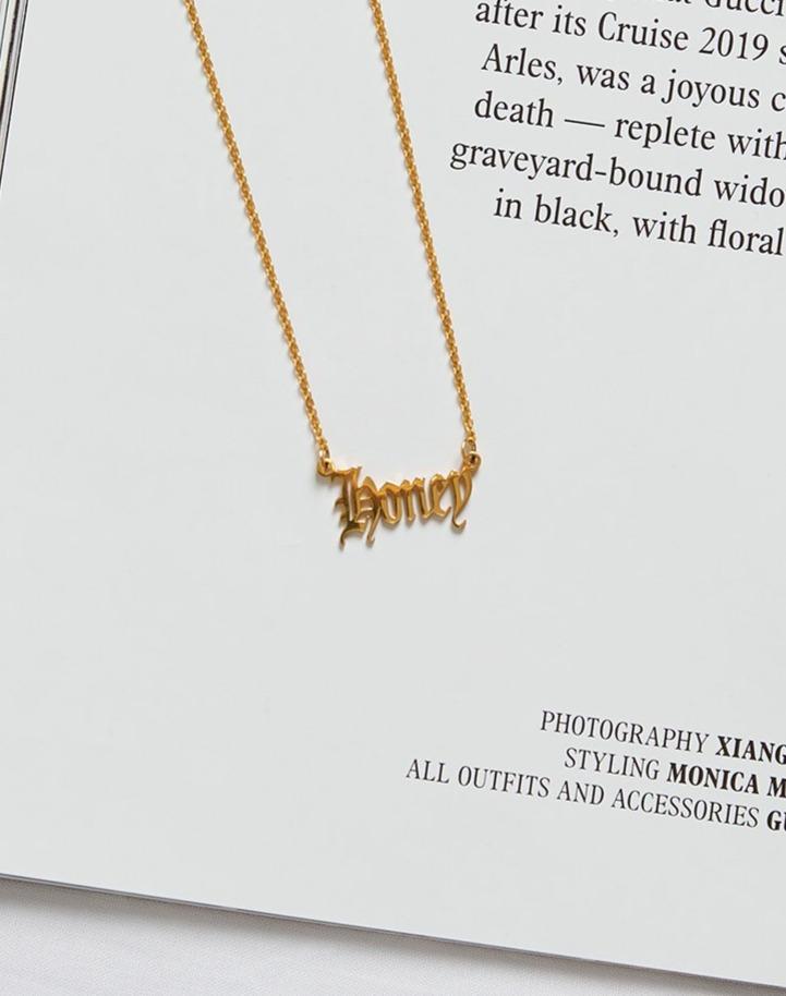 Image of Necklace in “Honey” Gold
