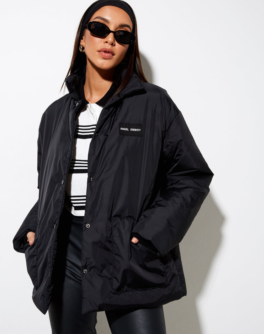 Nemal Jacket in Black 'Angel Energy' Label