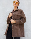 Image of Marcy Shirt in Corduroy Brown