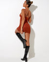 Image of Olga Bodycon Dress in Mesh Toffee