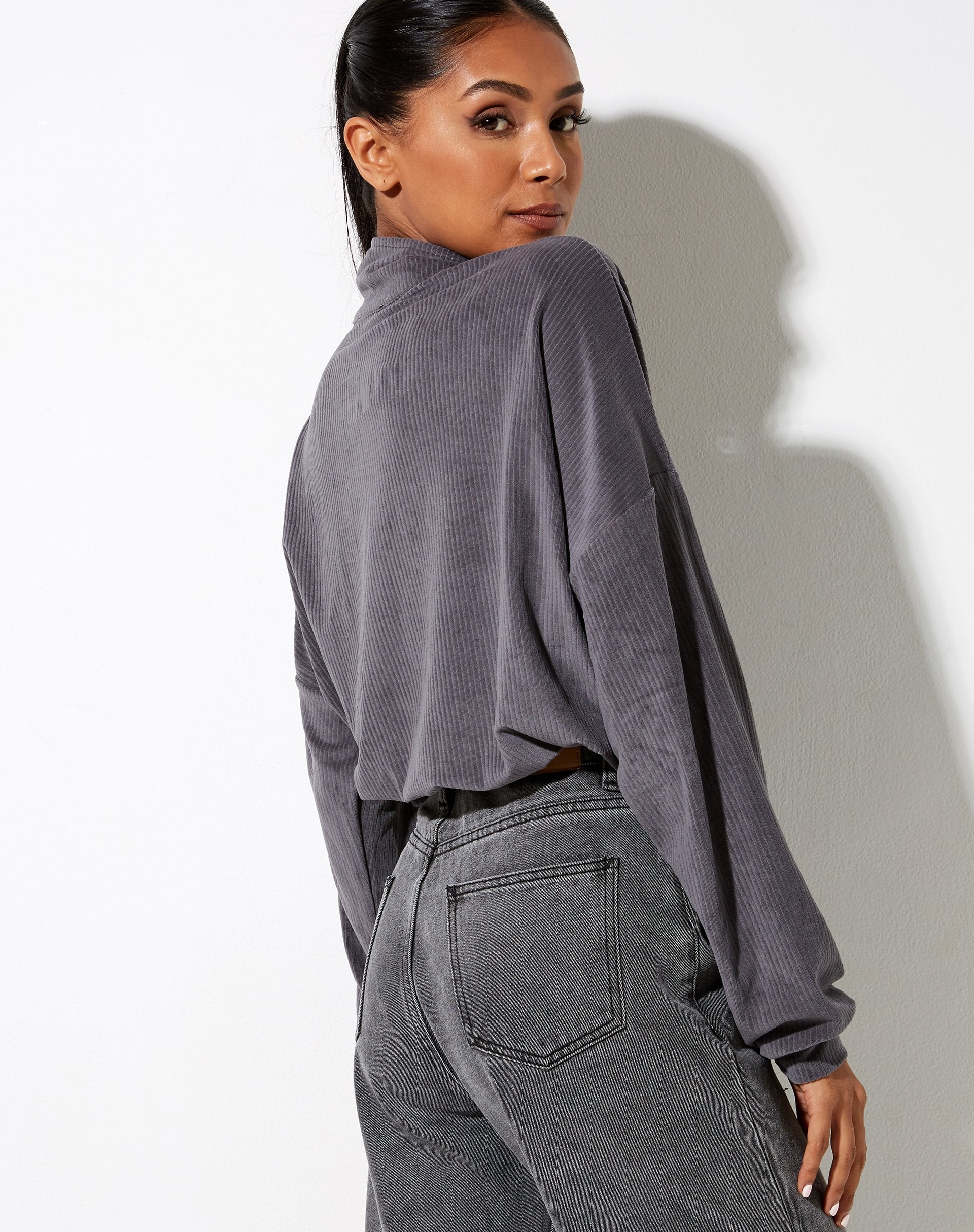 Image of Olini Jumper in Charcoal Grey Angel Embro