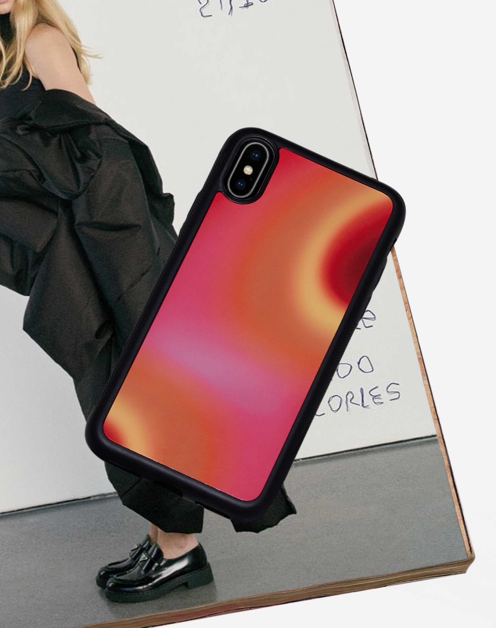 Image of MOTEL X OLIVIA NEILL Iphone Case in Triple Orb Pink and Red