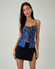 image of  MOTEL X JACQUIE Rayu Top in Colour Bleed Blue