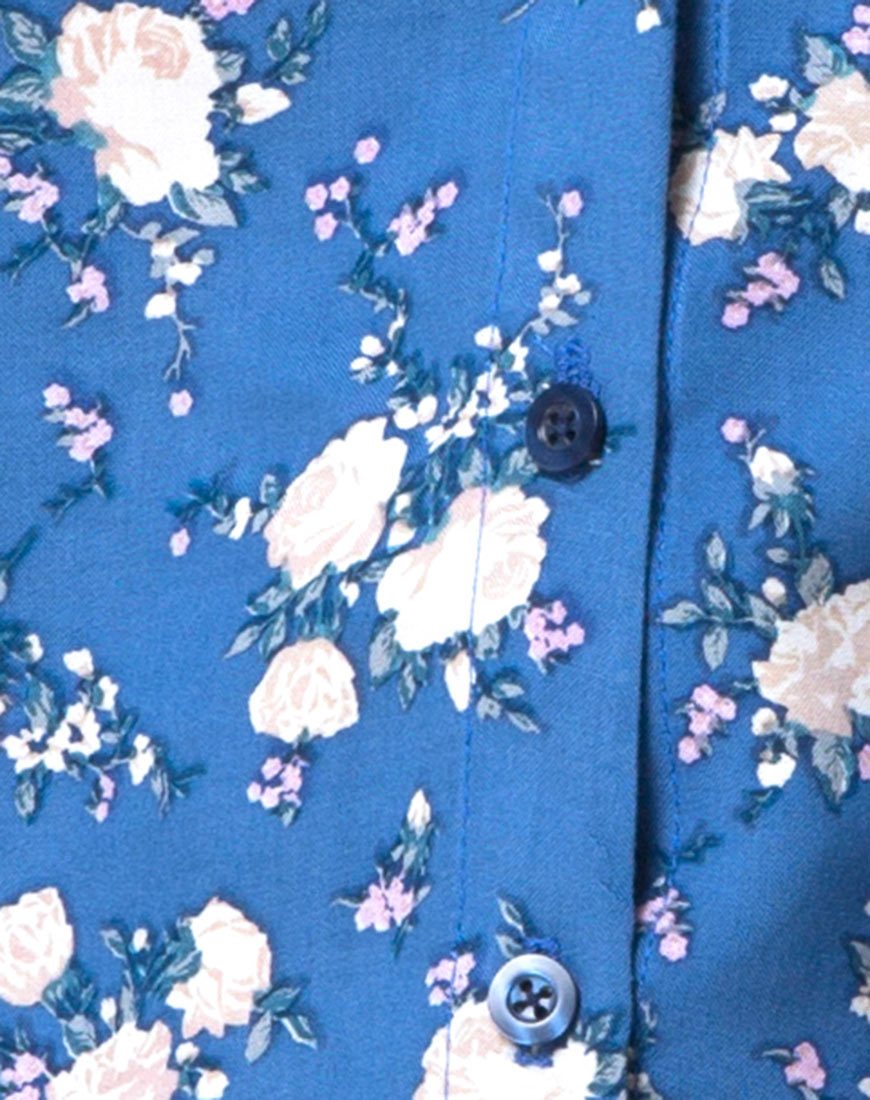 Image of Osla Slip Dress in Soheila Floral Blue