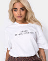 Image of Oversize Basic Tee in White Drake Do You Love Me