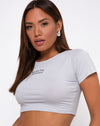 Image of Tindy Crop Top in Modern Day Romantics Grey