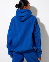 Image of Oversize Hoodie in Cobalt It Just Hits Different Embro