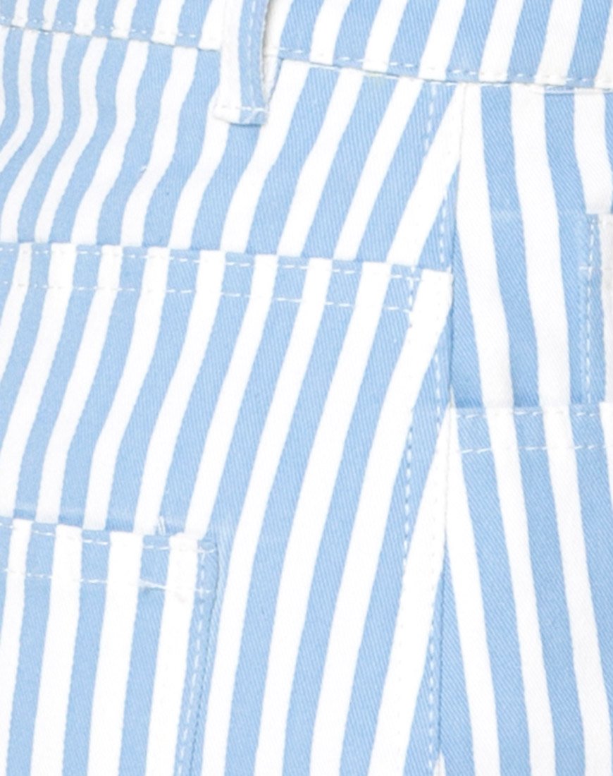 Image of Mini Broomy Skirt in Basic Stripe Blue and White