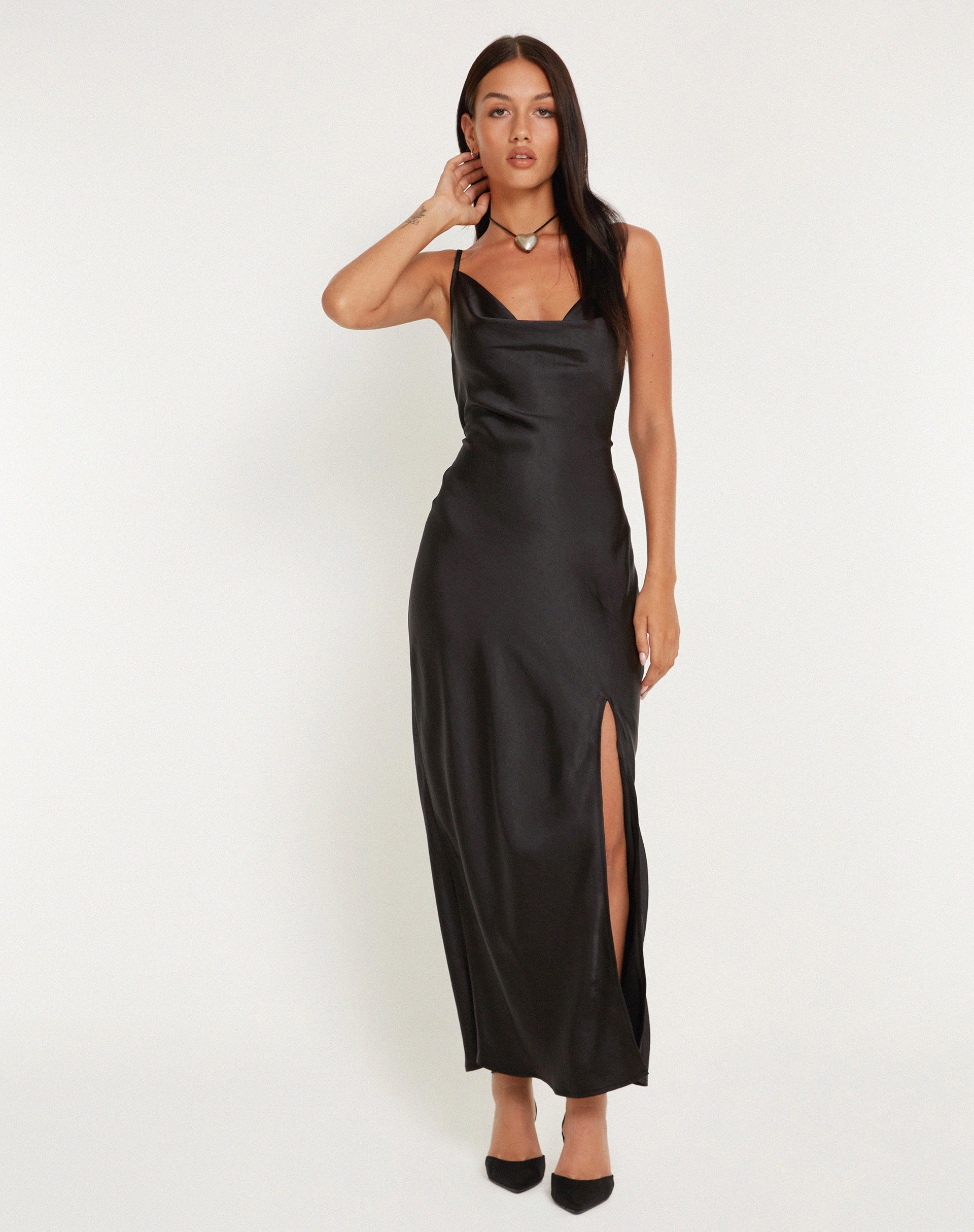 Lady Of The Night Satin Maxi Dress - Black | Fashion Nova, Dresses |  Fashion Nova