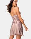 Image of Paiva Dress in Satin Taupe