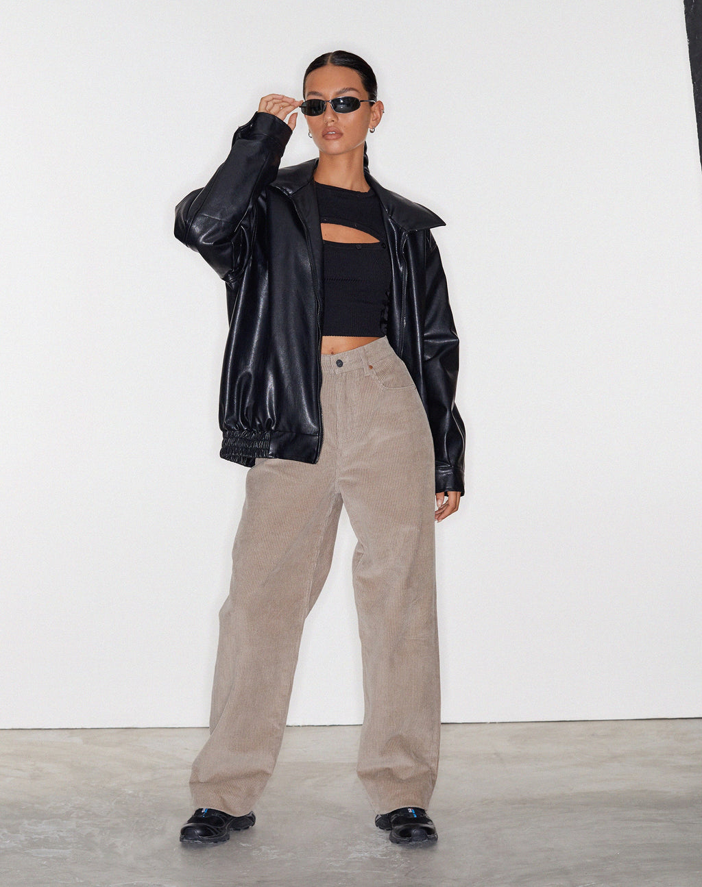 Parallel Jeans in Cord Smoke Grey