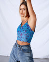Image of Penika Cami Top in Mesh Butterfly Azure