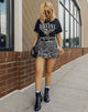 Image of Sheny Mini Skirt in Leopard Grey