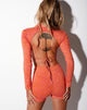 Image of Quelia Crop Top in Trippy Waves Tangerine and Pink