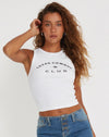 IMAGE OF Rave Crop Top in White Texas Cowboy Club