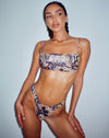 image of Reema Bikini Top in Abstract Butterfly Gold