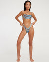image of Reema Bikini Top in Warped Zebra Blue
