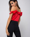 Image of Reilly Cold Shoulder Bodice in Red