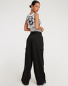image of Rembulan Asymmetric Top in Mono Doodle Black and White