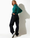 Image of Ammar Jumper in Swirl Green and Blue