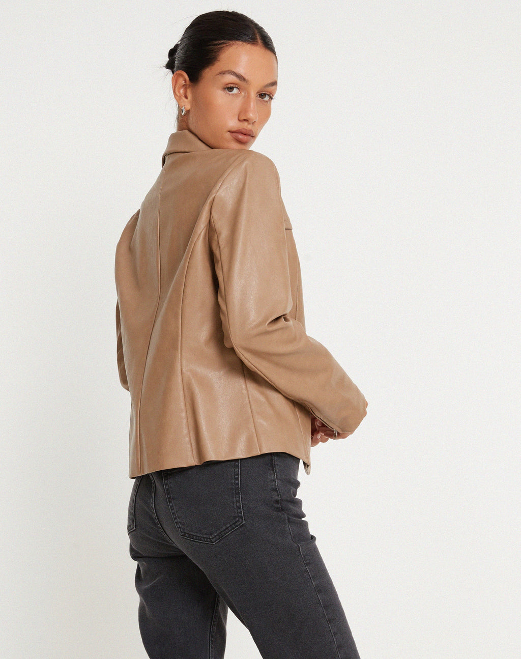 Jaga Jacket in PU Tan