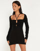 image of Lovato Long Sleeve Mini dress in Black