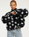 Image of Nero Jacket in Daisy Black and White