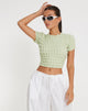 image of Shrunken Top in Big Bubble Jersey Pastel Lime