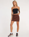 image of Stina Mini Skirt in Panama Choco