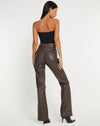 Image of Zoven Trouser in Pu Dark Chocolate
