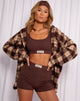 Image of Lou Hot Pant in Deep Mahogany Modern Day Label Embro