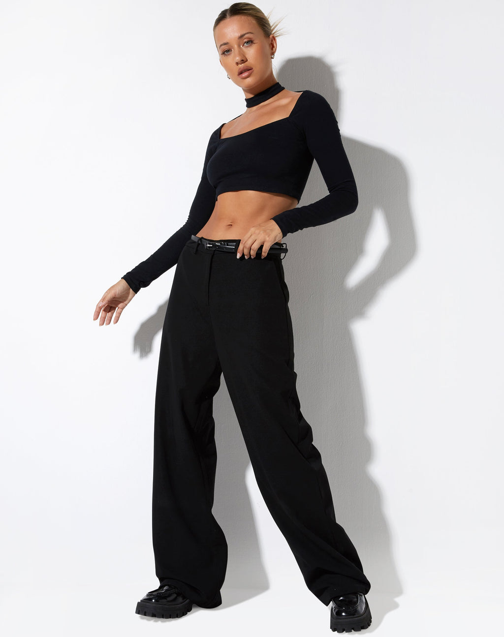 Ribus Crop Top in Black