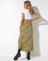 image of Rima Midi Skirt in Spring Ditsy Yellow