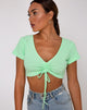 Image of Rivera Crop Top in Rib Neo Mint