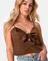 Image of Roce Top in Satin Chocolate