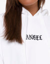 Image of Oversize Hoody in White Angel Embro