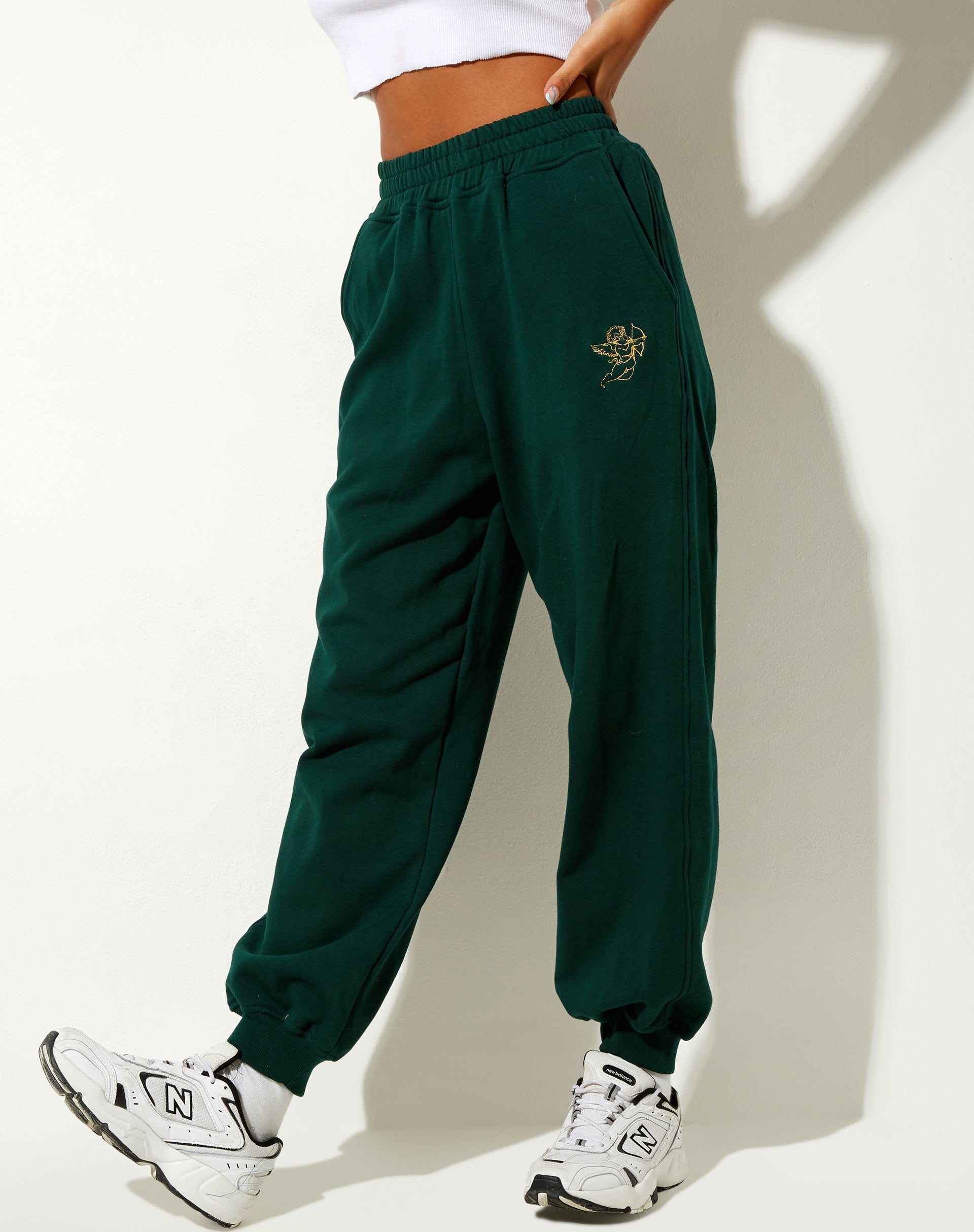 Image of Roider Jogger in Bottle Green Cupid Embro