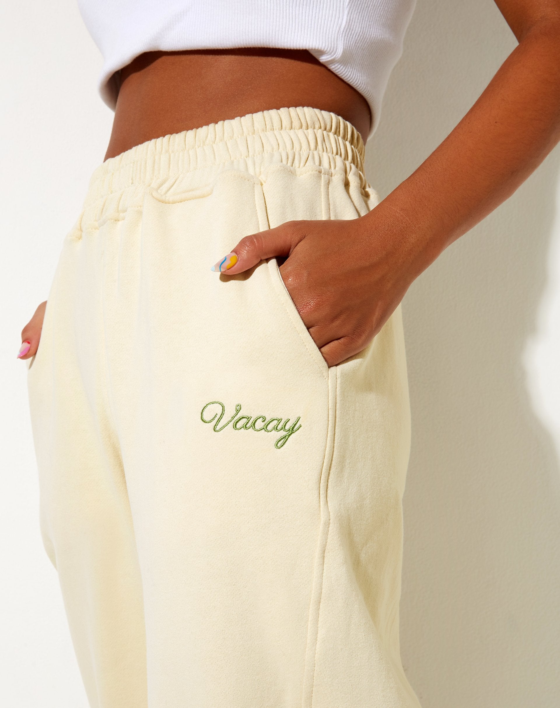 Image of Roider Jogger in Buttercream Vacay Embro