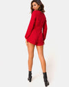 Image of Romalo Playsuit in Mini Diana Dot Red and Black