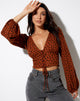 Image of Romina Top in Dainty Daisy Bombay Brown