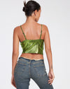 image of Rumak Crop Top in Holographic Lime