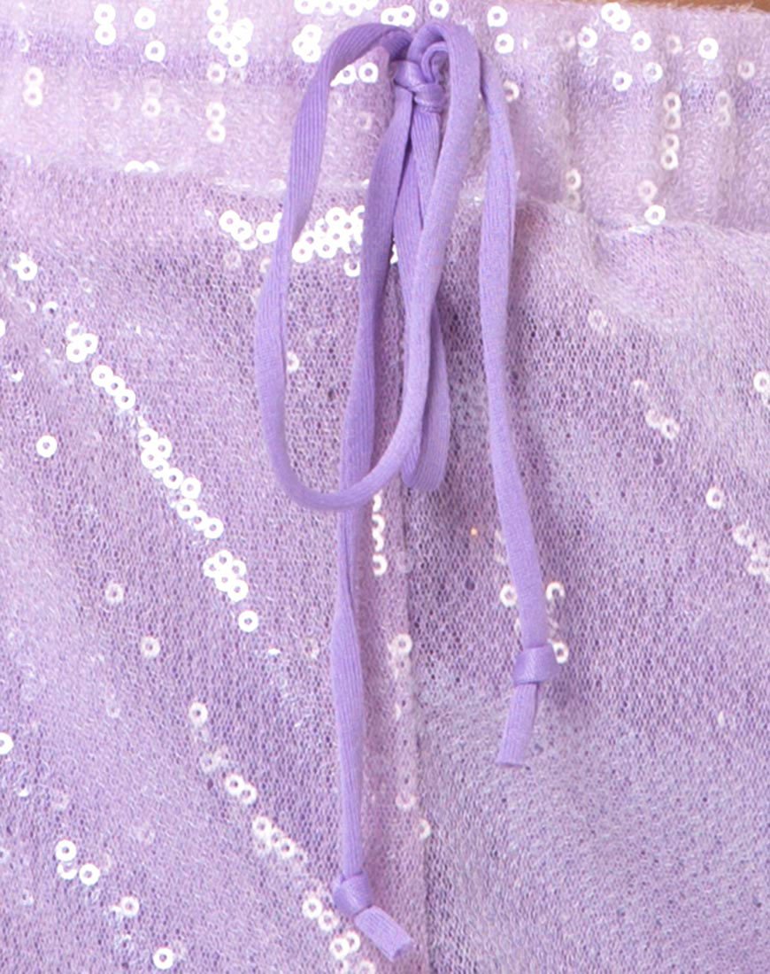 Image of Runner Short in Matte Mini Sequin Lilac