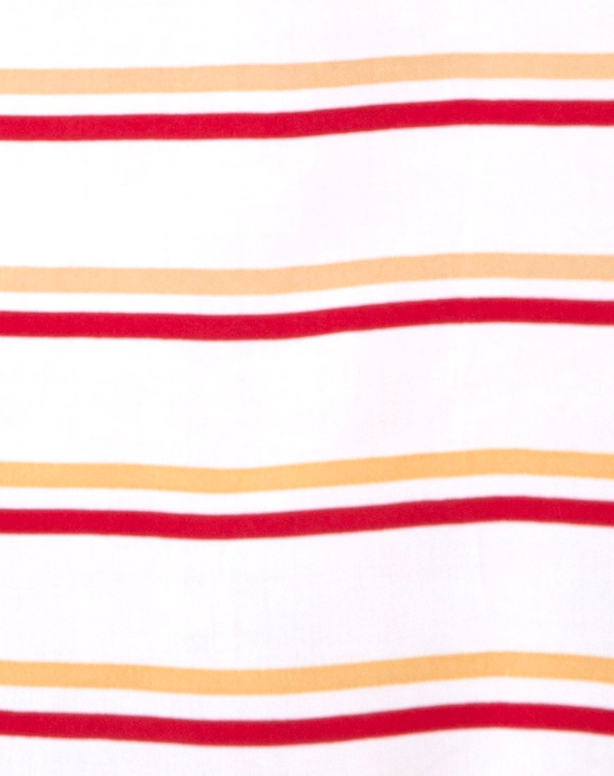 Image of Sagra Slip Dress in 70s Ivory Horizontal Stripe