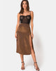 Image of Saika Skirt in Satin Brown