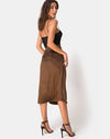 Image of Saika Skirt in Satin Brown
