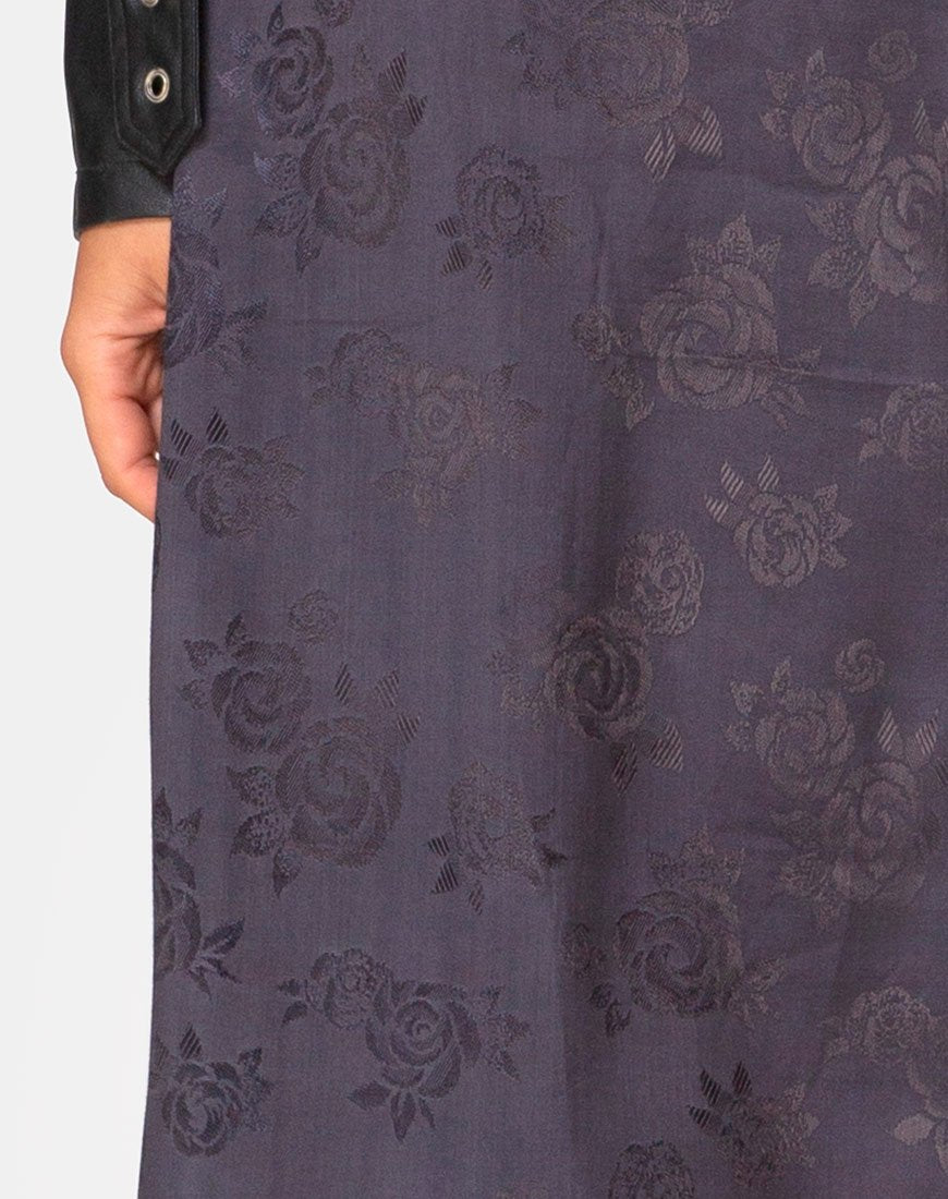 Image of Saika Midi Skirt in Satin Rose Grey