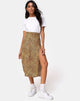 Image of Saika Midi Skirt in Mini Tiger Brown
