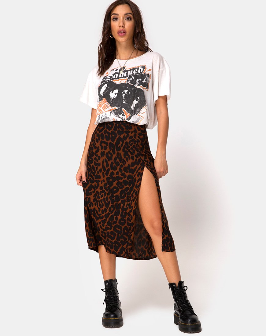 Saika Skirt in Oversize Jaguar Brown