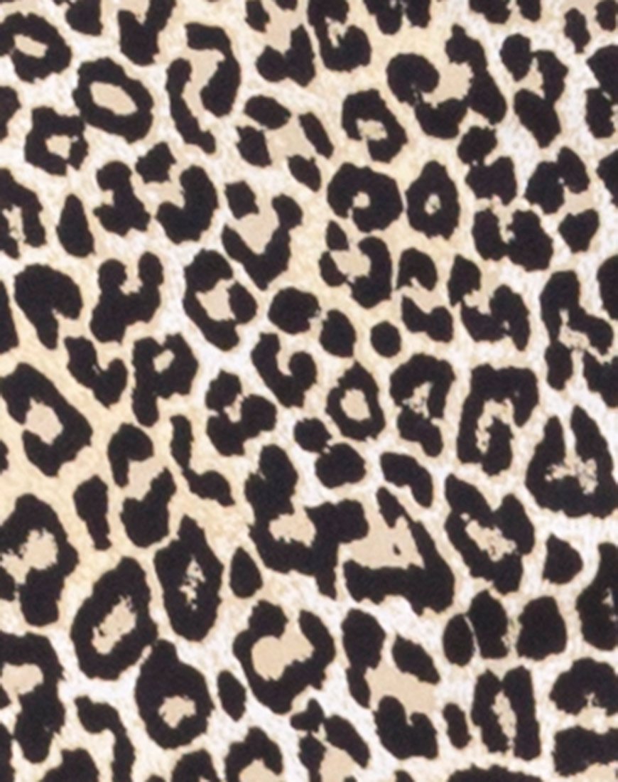 Saika Midi Skirt in Rar Leopard Brown